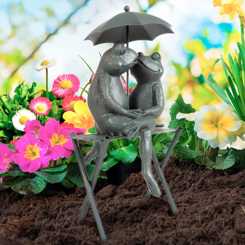 August Grove® Hitton Frog Couple Garden Statue & Reviews Wayfair Canada